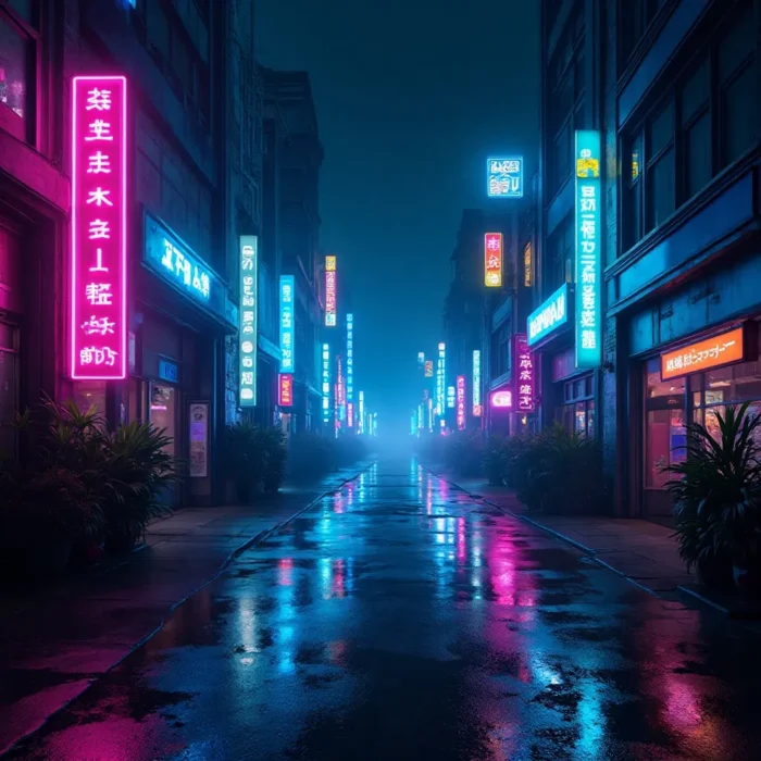 Neon Futurism Aesthetic