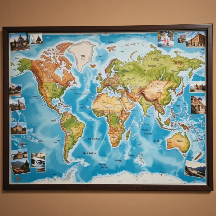 Travel Adventure Map Board